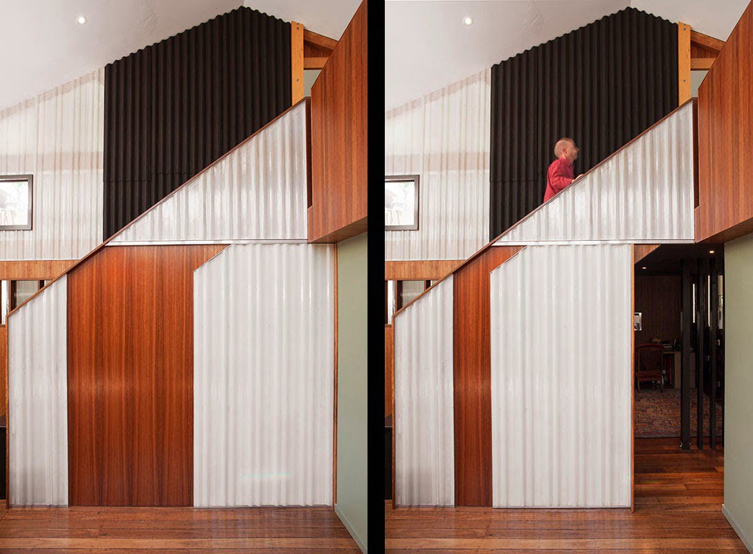 sliding doors and stairs